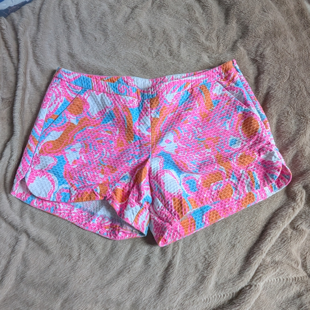Lilly Pulitzer Women's Adie Shorely Blue Feeling Cotton Shorts